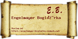 Engelmayer Boglárka névjegykártya